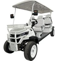CE Approved Lithium 4 Seater Golf Cart 6 Seater 5000W Sightseeing Scooter 4 Wheel Solar Electric Golf Carts 72V