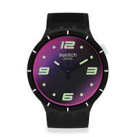 Swatch BIG BOLD系列手錶 FUTURISTIC BLACK 未來主義黑-47mm