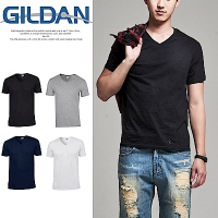 GILDAN 吉爾登V領素面上衣 短T 梨泰院 韓系