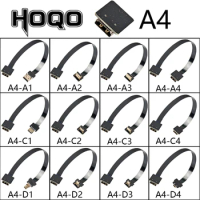 A4 flexible HDMI-compatible FFC Fpv Ultra Thin Micro HDMI Female A4 flat Cable Cord to HDMI Mini 90 degree Micro Male FPC