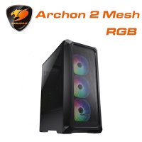 COUGAR 美洲獅 Archon 2 Mesh RGB  電腦機殼 網狀通風前板 ARGB 中塔機箱 (黑色)