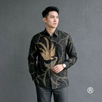 KEMEJA BATIK PRIA REGULER LENGAN PANJANG BAHAN KATUN PREMIUM LAPIS FURING HERO MEWAH EKSLUSIF S