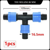 Konektor Selang Drip Irigasi Pertanian Sambungan T Elbow Selang Irigasi Otomatis Perkebunan T 16MM