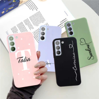 Custom Name Personalized Phone Case Cover For Samsung Galaxy S22 Plus 5G Soft Silicone Cover For Samsung S22 Ultra S22+ S 22