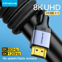 Mindpure HDMI 2.1Cable 8K 60Hz 4k 120Hz 48Gbps eARC HDR Dolby Vision Audio Video Cable for Xiaomi Xbox PS5 0.5M 1M 1.5M 2M 3M 5M