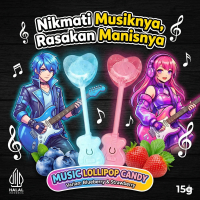 [HALAL] [PROMO]  Permen Lollipop Musik Bone Conduction 15g Viral TikTok - 100% HALAL Indonesia & BPO