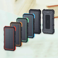 20000mAh Solar Power Bank Fast Qi Wireless Charger for iPhone 14 Samsung Huawei Xiaomi Poverbank PD 18W Fast Charging Powerbank