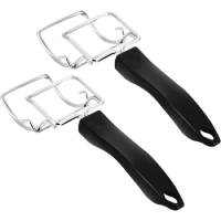 2Pcs Air Fryers Convection Toaster Oven Tray Extractor Grills Extractor Oven Rack Pull Tool Grills Clip for Air Fryers