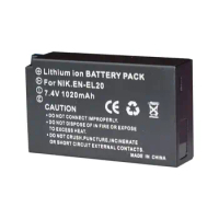 Battery for Nikon 1 J1, 1 J2, 1 J3, 1 S1 COOLPIX A Coolpix P1000 ENEL20 EN-EL20