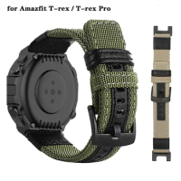 Nylon Strap Bracelet For Huami Amazfit T-rex Smart Watch Replacement Watchbands For Amazfit T-Rex Pro Sport Elastic Wrist Strap
