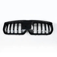 Fit for 2023 BMW X1 U11 full light black and black warrior front grille original car replaced grill
