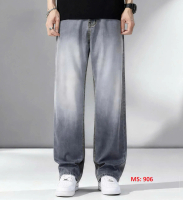 Quần baggy nam ống rộng màu xám đen chất vải denim thiết kế trẻ trung Fashion 24h M906