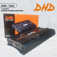 PROMO - POWER AMPLIFIER 4 CHANNEL DHD 1043 BLACK AND SILVER - HITAM