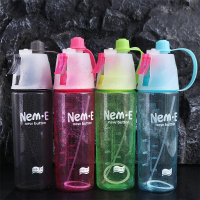 Botol Minuman Dengan Straw Botol Air Spray Minuman Minum Piala Spray Boleh Diangkut Plastik Spray Bo