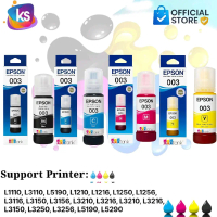 TINTA PRINTER EPSON 003 ORIGINAL BLACK DAN COLOUR SUPPORT L1110, L3110, L3150, L5190, L1210 L3210 L3