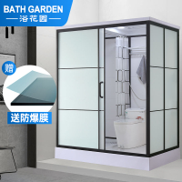 【淋浴房】整體淋浴房帶馬桶一體式淋浴房整體衛生間含馬桶洗臉盆