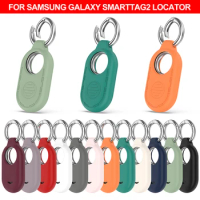 Protective Case Keychain for Samsung Galaxy SmartTag 2 Locator Tracker Anti-Lost Sleeve Cover for Smart Tag Trackers Holder