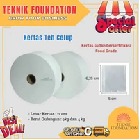 Kertas Teh Celup Filter/ Tea bag Paper Roll / Kertas Filter Teh 12.5cm dan 14cm