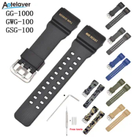 Silicone Watch Strap for Casio G-SHOCK GG-1000 GWG-100 GSG-100 Men Replacement Resin Band Sport Waterproof Bracelet Accessories