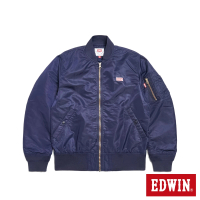 【EDWIN】男裝 飛行夾克外套(丈青色)