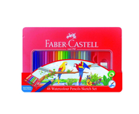德國 Faber-Castell 輝柏 115939 水性彩色鉛筆 (鐵盒) (48色)
