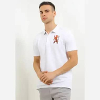 Giordano Men's 3D Lion Polo Signature White [0101422264] S