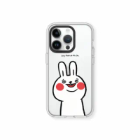 【RHINOSHIELD 犀牛盾】iPhone 14/Plus/14 Pro/Max/Clear透明防摔手機殼/傻笑(懶散兔與啾先生)
