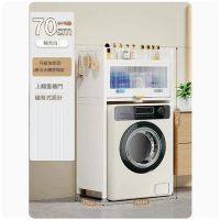 洗衣機收納櫃【2層-漢玉白】  