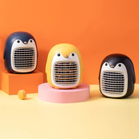 新款企鵝冷風扇迷你冷風機辦公桌面家用便攜式空調扇USB冷風扇 全館免運