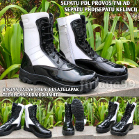 sepatu pdl provos tni kilap/sepatu pkd satpam/sepatu kelinci/sepatu hitam putih/sepatu provos/sepatu