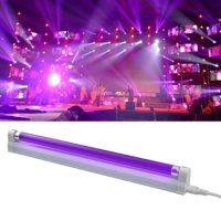 Portable Blacklight Lamp UV LED Black Light Fixtures T5 Tube Lamp 6W 8W Ultraviolet Lighting Bar for Halloween Club Party Disco