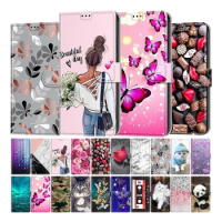 Etui Flip Leather Phone Cases For Samsung Galaxy A12 A13 A22 A32 A52 A52S A72 A03 Core M32 4G M52 5G Wallet Card Holder Cover