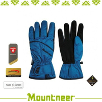 【Mountneer 山林 Primaloft防水手套《 黑/藍》】12G01/機車手套/防水/防風