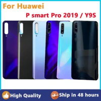 New Back Cover For Huawei P smart Pro 2019 With Lens Back Battery Cover Glass Door For Huawei Y9S Rear Housing Glass Case