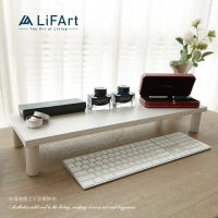 LiFArt MIT木紋加寬螢幕鍵盤架(螢幕架/鍵盤架/加大/實木腳)