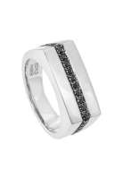 HABIB HABIB Black Diamond Men's Ring in 925 Silver Palladium 270661024(PLD)-BLK