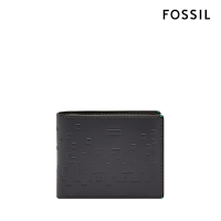 FOSSIL Minecraft 聯名限定版深板岩雙折皮夾-深灰色 ML4708020