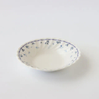 【Just Home】日本製陶瓷藍卉5.5吋湯盤(日本製 碗 湯盤 點心碗 碗盤)