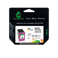 【綠犀牛】for HP NO.60XL CC644WA 彩色高容量環保墨水匣(適用Deskjet D1660/D2500/D2560/D2660/D5560)