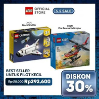 Best Seller Bundle - LEGO Creator 31134 Space Shuttle + LEGO City 60411 Fire Rescue Helicopter