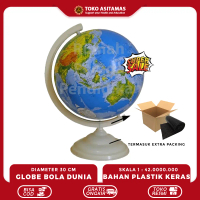 Globe Bola Dunia 30 Cm Alat Peraga Edukasi Pendidikan Pajangan Sekolah Miniatur Bola Dunia