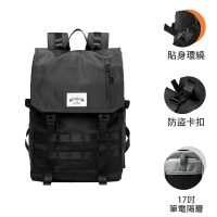 【Azaer】17吋機能大容量後背包 雙肩包 電腦包(男包 筆電包 通勤包 運動包 休閒包)