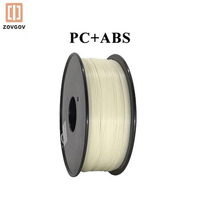 Pure Virgin PC+ABS Filament ZOVGOV 1.75mm 3D Printing Extruder Natural Fila Two Polymers Dimensional Accuracy Factory Price