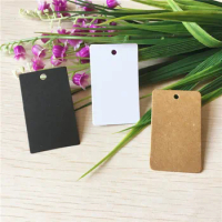 100Pcs/Lot Multi Style Kraft Blank Paper Labels For Clothes Labels Food Luggage Bag Gift Box Paperboard Tags Hang Tags Labels