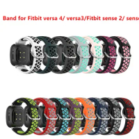 Silicone Strap for Fitbit Versa 4/Versa 3, Watch Strap Sport Watch Band Correa Bracelet for Fitbit Sense/Sense 2