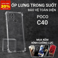 Ốp lưng cho Xiaomi Poco C40 trong suốt chống sốc cho điện thoại