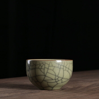 茶杯單杯 品茗杯主人杯龍泉市青瓷哥窯開片大號 茶盞茶碗陶瓷茶具