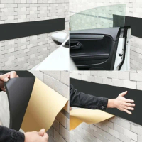 Accessories Durable High quality Door Sticker Car Garage Wall 250x20cm Black Bumper Protector Rubber Rubber Plastic Cotton