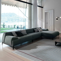 北歐現代簡約客廳中小戶型轉角布藝沙發沙發椅組合樣板房公寓家具