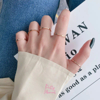 Pretty Moment แหวนรุ่น i love ring  บาง 1.5 mm แหวนความหมาย สแตนเลส ไม่บิด ไม่เบี้ยว โดนน้ำหอม ลงทะเ